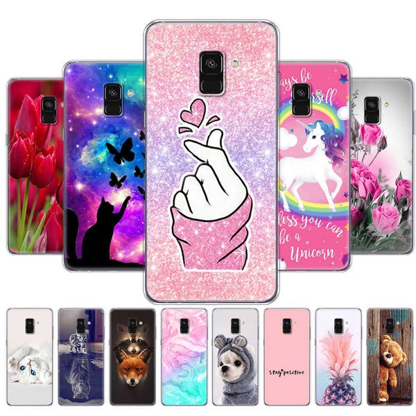 Para Samsung Galaxy A8 2018 A530 A530F Case Silicon Soft TPU Back Phone Cover Plus A730 A730F Coque Bumper