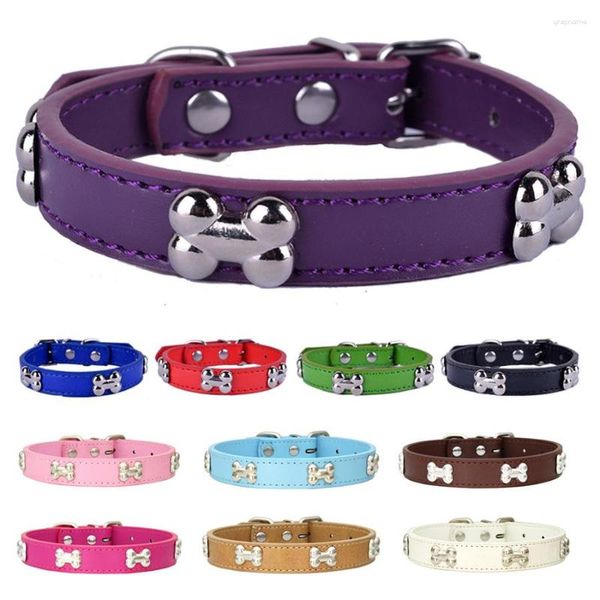 Coleiras para cães Acessórios Coleira Rosa Pu Leather Perro Chihuahua Collier Chien Pequenos Suprimentos para Animais de Estimação Preto Vermelho