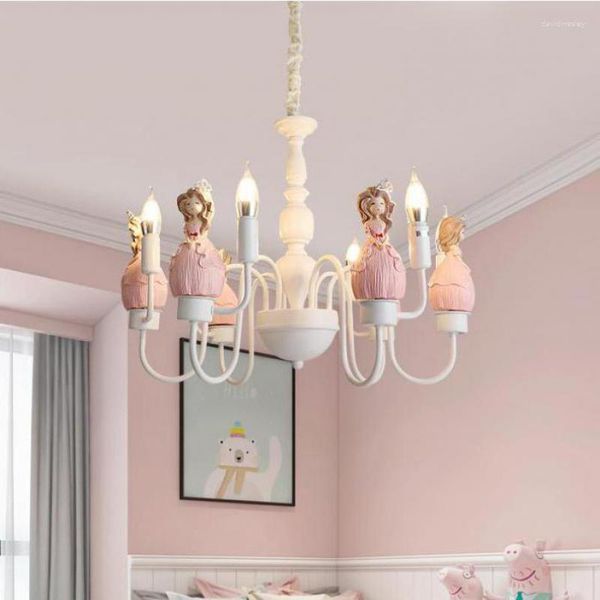 Kronleuchter Koreanische Kronleuchter Beleuchtung Rosa Prinzessin Zimmer Mädchen Cartoon Kinder Schlafzimmer Lampe Wohnzimmer Kinder