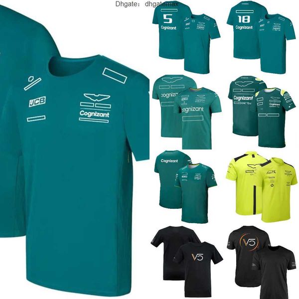 F1 AstonMartins Team T-shirt Formula 1 Racing Suit Short Sleeved T-shirts Summer Driver Green Quick Dry T-shirt Moda Masculina Oversized Jersey