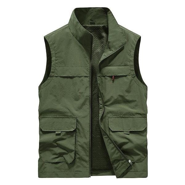 Giacche all'aperto all'aperto da uomo giubbotti da campeggio per campeggio Migliore giubbotto da pesca Elegante uomo Cardigan Arrampicata Sleeveless Biker senza maniche