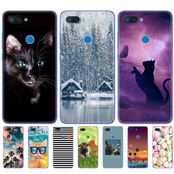 Custodia in silicone per Xiaomi Mi 8 LITE Custodia 6,26 pollici Clear Soft TPU Cover Lite Phone Mi8 Coque Capa Bag