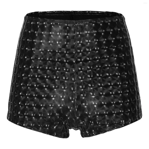 Damen Shorts Damen Kunstleder Booty Clubwear Stilvolle glänzende Hosen für Pole Dance Female Festival Rave Party Kleidung