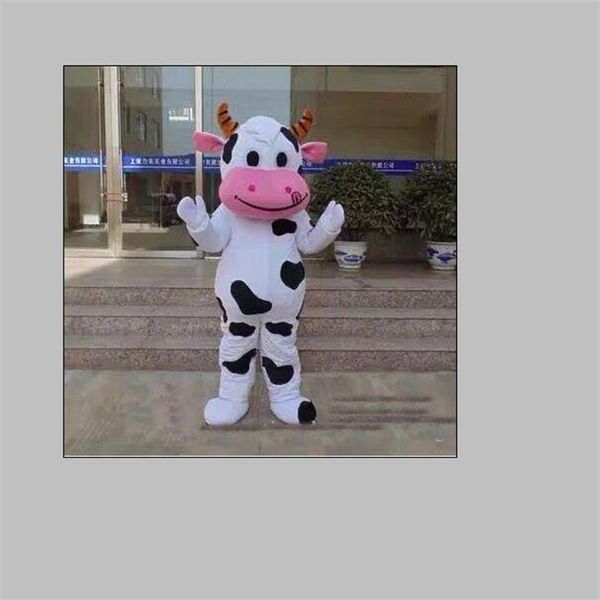 2018 PROFISSIONAL FAZENDA VACA LEITERIA Mascote Traje fursuit Fancy Dress 277c