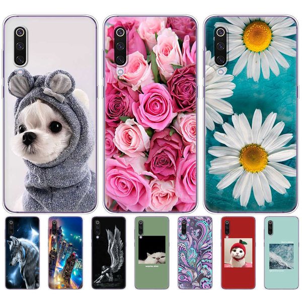 Para Xiaomi Mi 9 Case Silicone Soft TPU Back Phone Cover Xiaomi Mi9 SE Case Phone Shell Protective Coque Bumper Etui