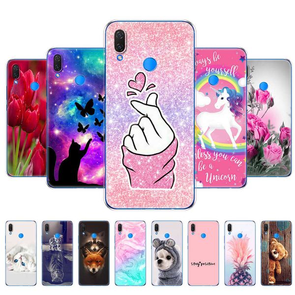 Per Huawei Nova 3 3i 3e Custodia morbida in silicone TPU Cover posteriore per telefono per Nova3 Nova3i INE-LX2 INE-LX9 Protezione completa Coque Bumper