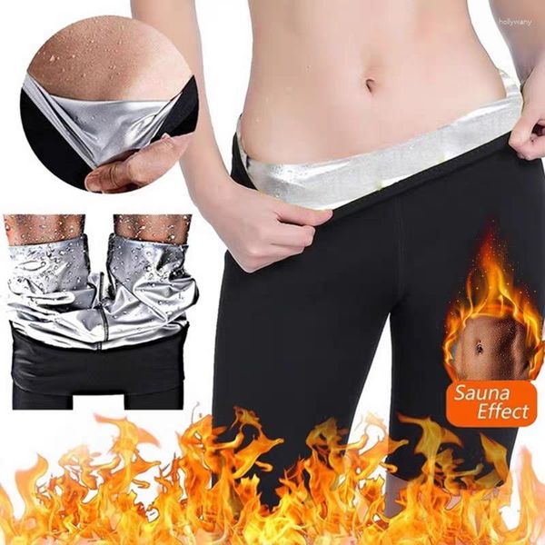 Modelador corporal feminino Sauna Calças de emagrecimento Moletom térmico Capri Academia Compressão Shorts fitness Leggings Terno para perda de peso