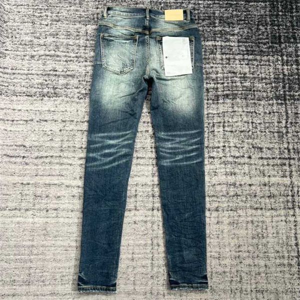 Jeans viola da uomo designer jeans pantalone slim fit elastico ricamo elastico moda jean in stile jean