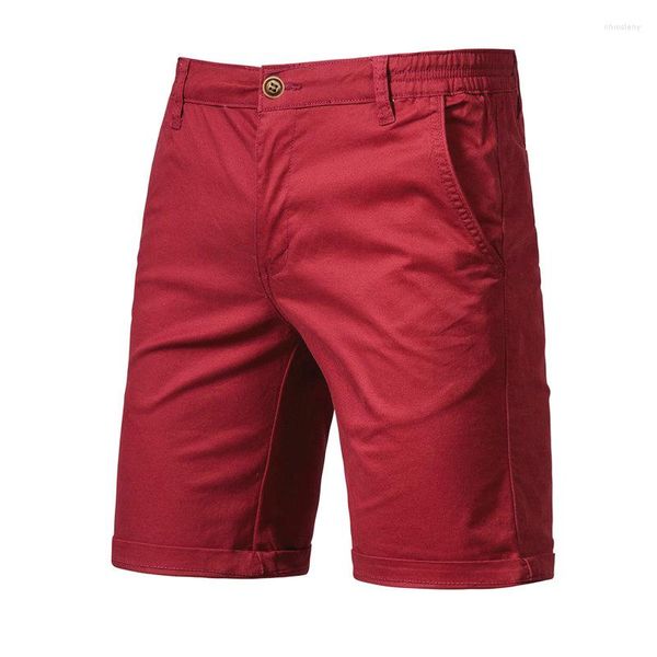 Pantaloncini da uomo Uomo Verde Rosso Carino Streetwear Plus Size Ragazzi Estate Cotone Casual Straight Large Khaki Short Cargo Pants 3xl