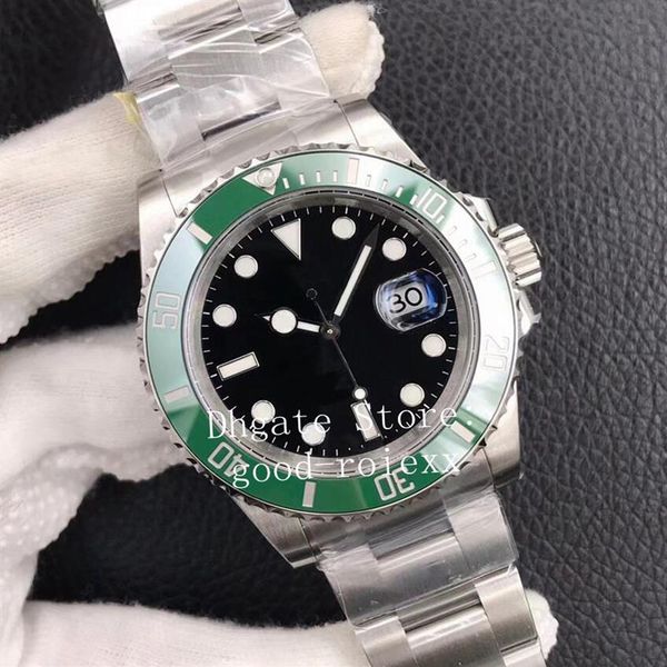 Relógios de 41 mm Preto Verde Azul Men's Automatic Cal 3235 Watch Men Ceramic Bezel Eta Full 904L Steel Vs Dive Date Sapphire Crys208h