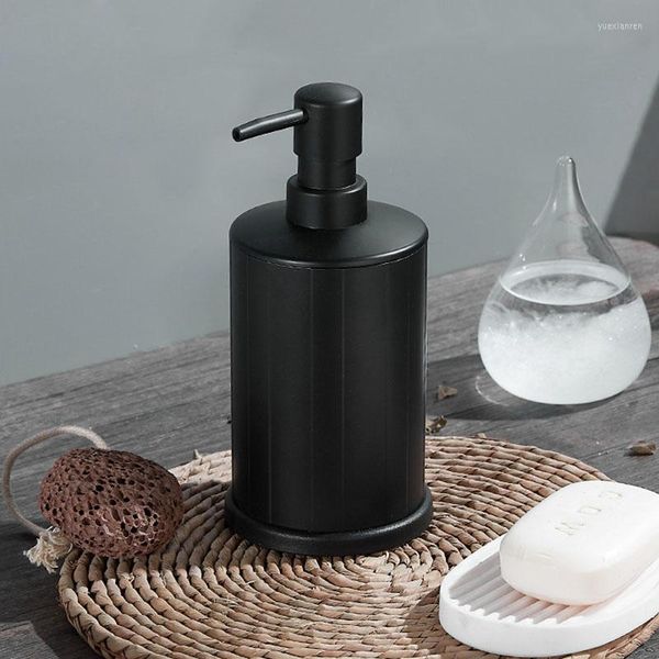 Flüssigseifenspender, Handspülbeckenbehälter, schwarzer Aluminium-Badezimmer-Shampoo-Halter, Emulsionsflaschen-Hardware