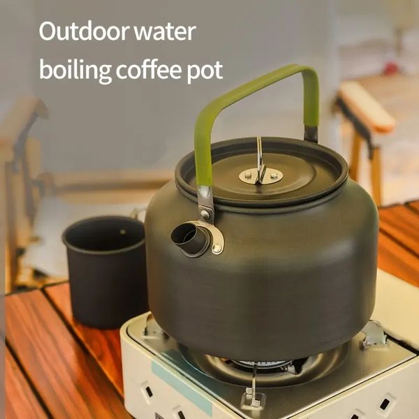 1pc 1.6L Outdoor Camping Coffee Pot, портативный чайник, кипящий чайник