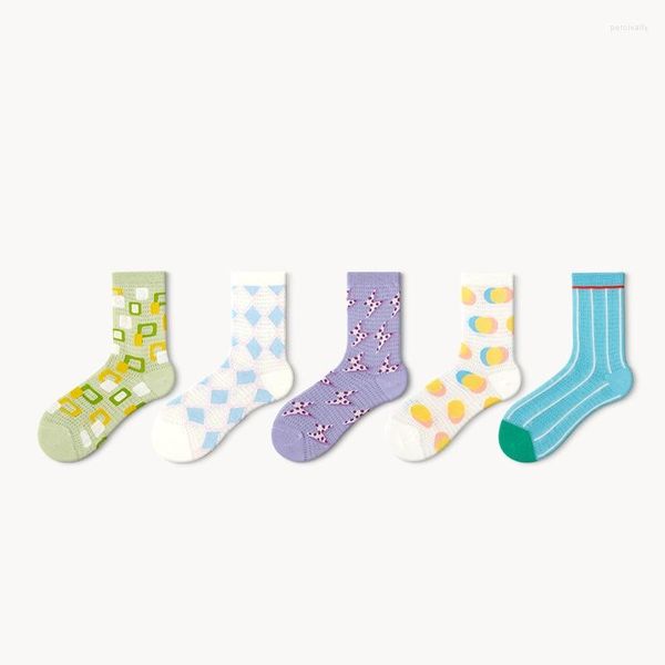 Frauen Socken Mesh Sommer Rohr Weibliche Aushöhlen Flut Marke Japanische Reizende Nette Cartoon Dünne Atmungsaktive Bequeme Strümpfe