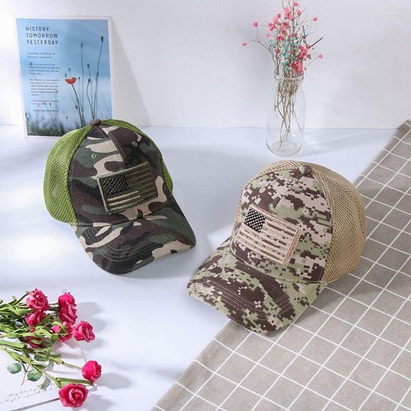 Berretti Flap Cap Trucker Hat Escursionismo Army Tactical Protection Neck Face Peaked American Flag Baseball Fishing