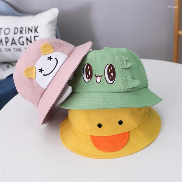 Berretti Cappello da pescatore estivo per bambini Cappelli Ragazze Ragazzi Bambini Anti-sputo Protettivo con viso schermato Cappellino da pescatore carino all'aperto