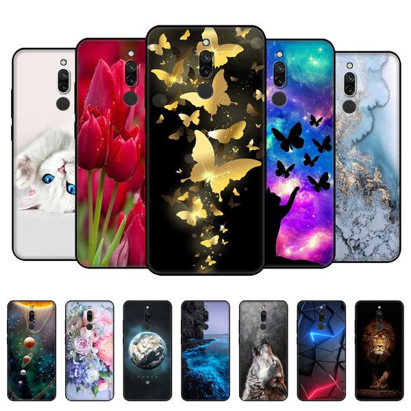 Para Xiaomi Redmi 8 Case Soft TPU Silicone Back Phone Cover Bumper Hongmi Shell Bag Redmi8 Coque Black Tpu