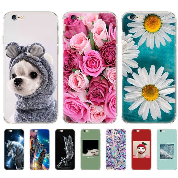 Custodia in silicone per Iphone 5s 5 S Se 4 4s Soft Tpu Phone Shell Cover Apple IPhone 6s 6 Plus Fundas Coque Etui Bumper