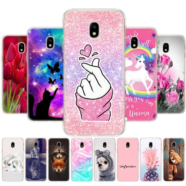 Samsung Galaxy için J7 2017 J730F Pro Case Yumuşak TPU Silikon J730 koruyucu coque için geri telefon kapağı