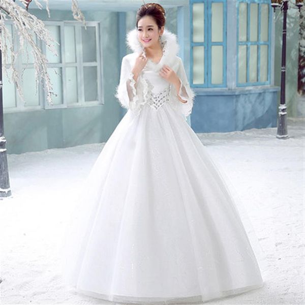 luxo fada branca rainha da neve pena gola leque strass miçangas laço vestido medieval vestido renascentista vestido princesa real B327J