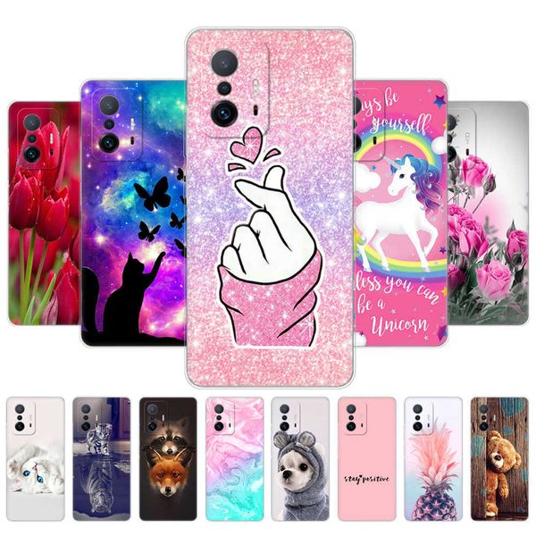 Para Xiaomi 11T Case 6,67 Polegada Traseira Phone Cover Pro Xiaomi11T Mi 11 T 11TPro Silicone Soft TPU Bag Bumper