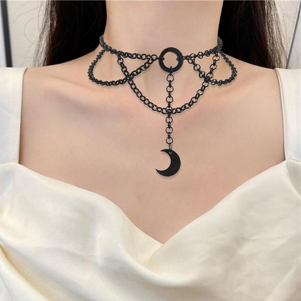 Choker Moon Gothic Ketten O-Ring-Halskette
