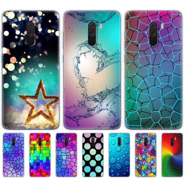 Per Xiaomi Pocophone F1 Custodia Poco Silicon Soft TPU Phone Global F 1 Cover Cute