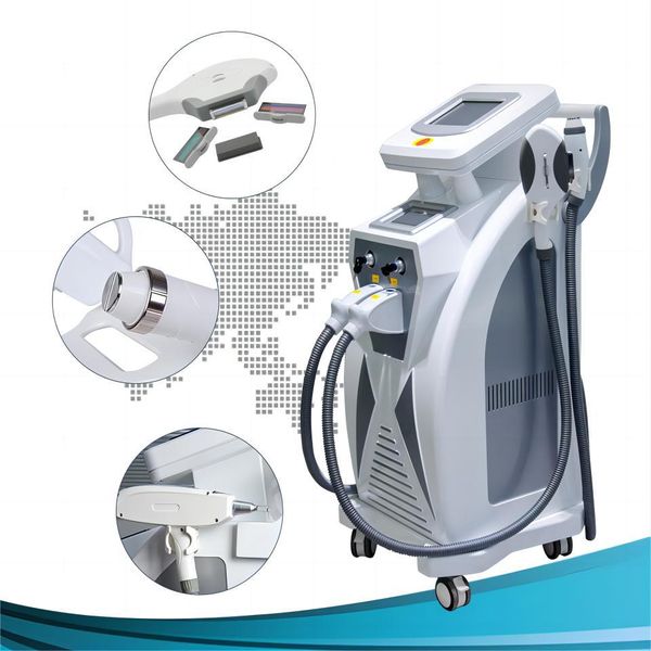 Multifuncional ipl máquina de rejuvenescimento da pele máquina de depilação Elight + nd yag laser + RF máquina de depilação a laser pigmentação vascular acne terapia Equipamento