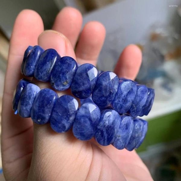 Strand Blue Sodalite Stone Beads Bracelet Natural Bangle Charming Jewelry For Woman Gift Wholesale!