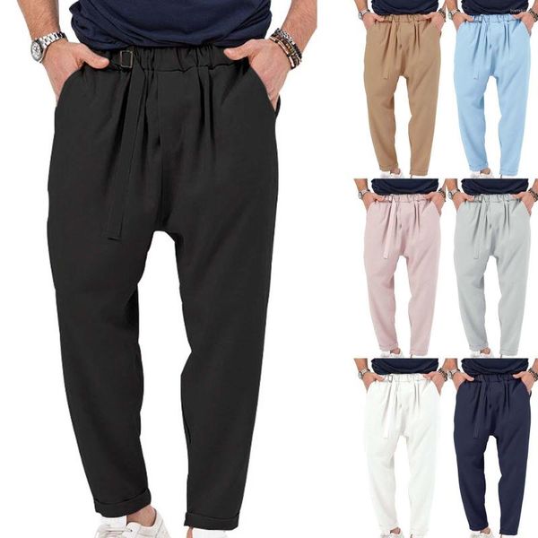 Pantaloni da uomo Casual Tinta unita Moda Harlem Ampia regolazione dell'anca Ragazzi