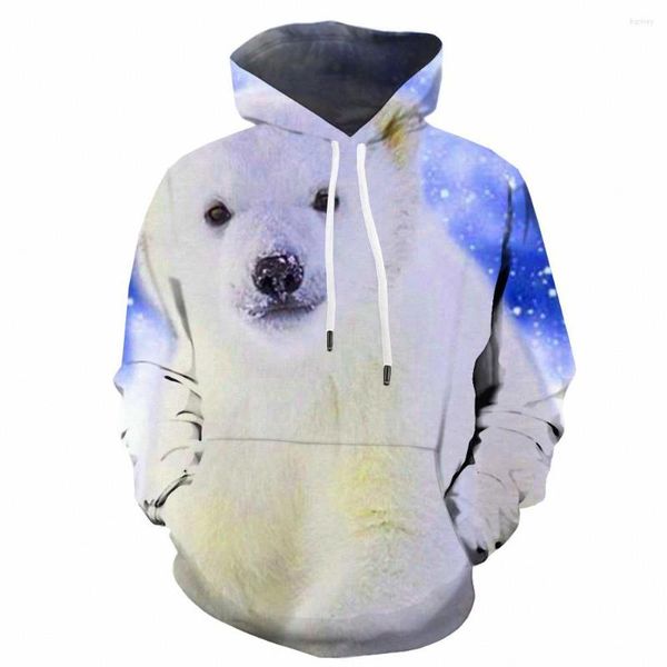 Heren Hoodies 3d Beer Hoodie Mannen Dier Sweatshirt Gedrukt Galaxy Hoody Anime Mooie Hooded Casual Heren Kleding Streetwear Herfst