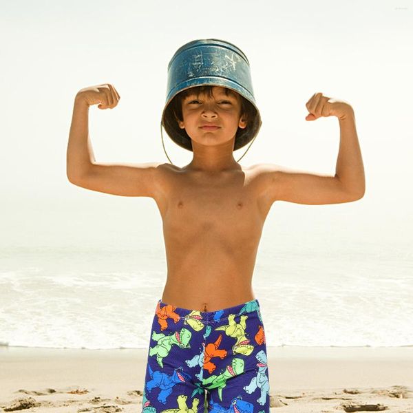 Roupas de ginástica S Meninos Roupas de verão Shorts de natação Crianças Atléticas Crianças Praia Poliéster Natação Bebê