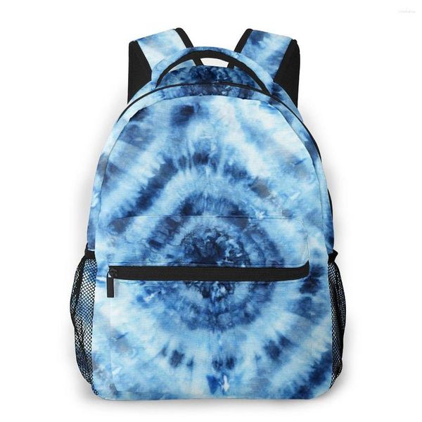 Mochilas escolares femininas mochila para meninas adolescentes tie dye índigo nodular batik feminino notebook notebook mochila viagem mochila 2023