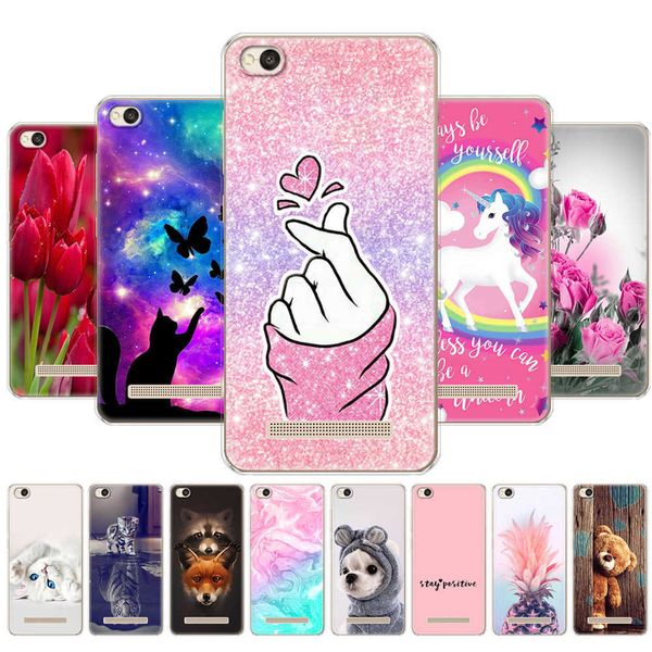 Para Xiaomi Redmi 4A Case Silicon Soft TPU Painting Back Phone Cover For Hongmi 4a 5.0 Polegada Protetora Coque Bumper