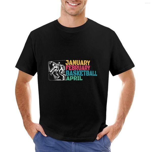 Herren-Poloshirts, Januar, Februar, Basketball-T-Shirt-Aufkleber........ Grafik-T-Shirt, kurzärmeliges T-Shirt für Herren, lustige Shirts