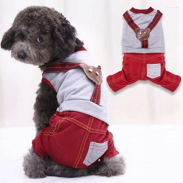 Собачья одежда Дегейсипция заливать чат пижама корейская одежда комбинезоны сарай защитник для собак для собак комбинезон