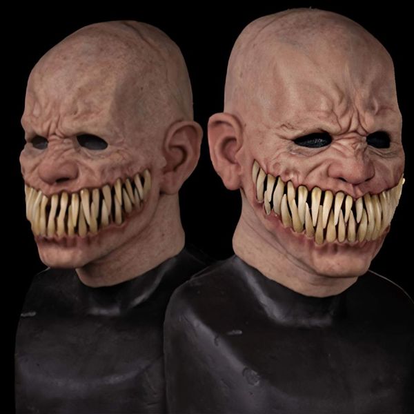 Creepy Stalker Men Mask Denti grandi Sorriso Viso Maschere Anime Cosplay Mascarillas Carnevale Costumi di Halloween Puntelli per feste2436