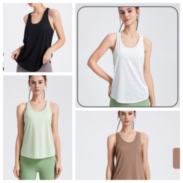 A12 camiseta de designer de ioga colete para esportes de verão respirável top feminino roupas bonitas costas sem mangas correndo roupas de ioga soltas