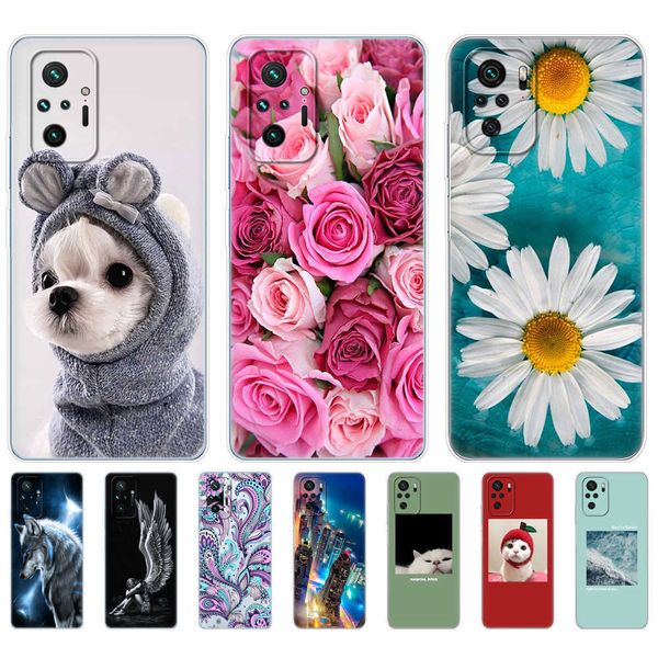 Para Xiaomi Redmi Note 10 10S Case 4G 5G Silicon Soft Tpu Back Phone Cover Pro Global Note10 S Bumper Etui Bag