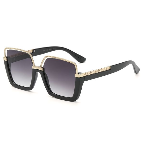 Luxus-Sonnenbrille, schwarze Linse, Designer-Brief, Damen-Herrenbrille, Senior, Modekanal, Brillen für Damen, Brillengestell, Vintage-Mode-Sonnenbrille mit Box