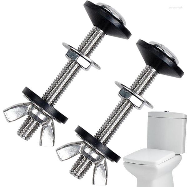 Set di accessori per il bagno Viti per sedili WC Bulloni e dadi Cerniere Cerniere antiruggine universali per impieghi gravosi in acciaio inossidabile per montaggio superiore