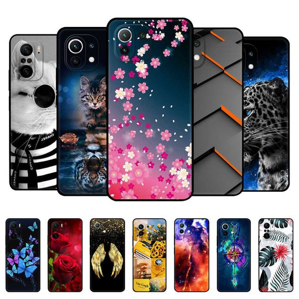 Para Xiaomi Mi 11 / Lite 5G NE 4G 11i Ultra Capa traseira do telefone Xiomi 11Lite Silicone Soft Black Tpu Case