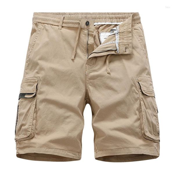 Shorts masculinos, roupas da moda, calças curtas de verão, bolsos grandes, tamanho casual S-4XL