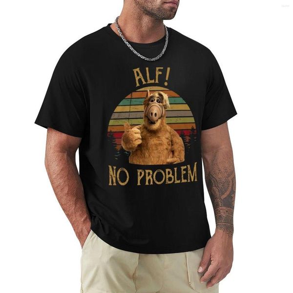 Polo da uomo Alf Alien No Problem T-shirt vintage T-shirt grafica T-shirt Hippie Abbigliamento T-shirt da uomo Divertente