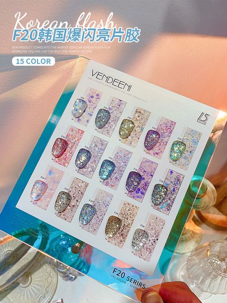 Smalto per unghie Coreano Grandi paillettes Manicure Nail Art Design Smalto per unghie Gel per unghie Lacca glitter Paillettes Platino Peack Smalto per unghie 230715