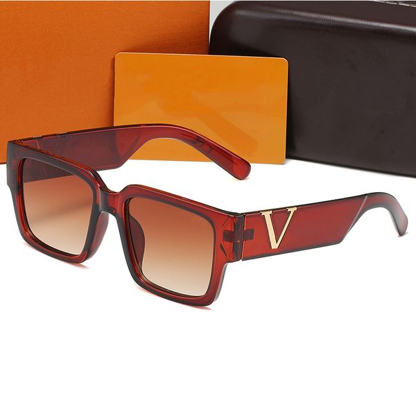 Marken-Modedesigner-Sonnenbrillen für Männer und Frauen, luxuriöse PC-Rahmen-Sonnenbrille, klassisches Anti-Strahlen-UV400-Brillenzubehör, Lunettes De Soleil, mit Box