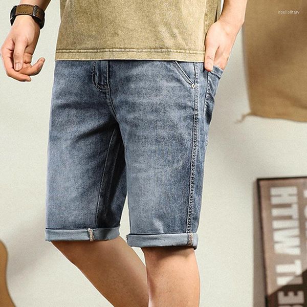 Jeans masculino estilo retrô short jeans superdimensionado ajuste solto verão grande vaca