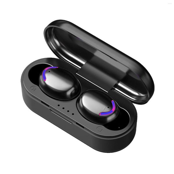 Mini auricolari Bluetooth 5.1 Cuffie stereo wireless con microfono Isolamento acustico Accoppiamento rapido Cuffie sportive con controllo touch in-ear