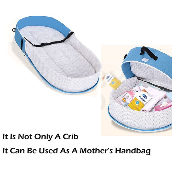 Culle per neonati Letto portatile pieghevole portatile con zanzariera per lettino multifunzione da viaggio Sacchi a pelo per neonati 012M Mommy Bag 230715