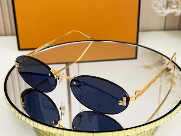 Realfine888 5a Eyewear fol043v fd fd Фрист овальный роскошный дизайнерские солнцезащитные очки для мужчины со стекла