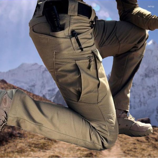 Pantaloni da uomo 2023 Tactical Cargo Men Outdoor Combattimento impermeabile Pantaloni mimetici militari Casual Multi Pocket Pantaloni da lavoro maschili